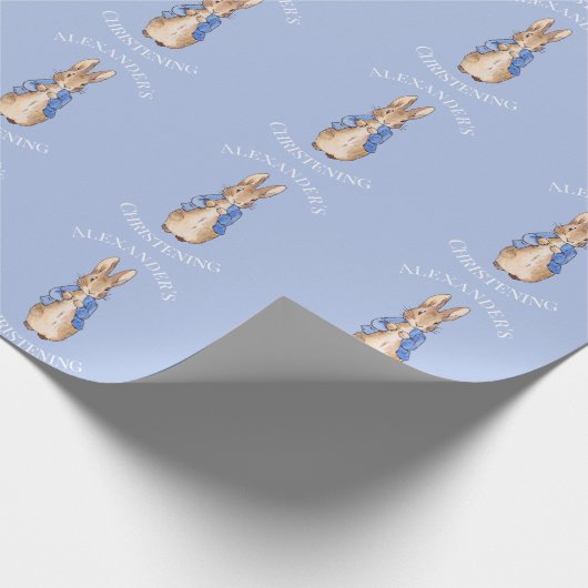 Personalisieren Sie Peter das Kaninchen Christenin Geschenkpapier (Ecke)