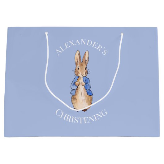 Personalisieren Sie Peter das Kaninchen Christenin Große Geschenktüte (Vorderseite)