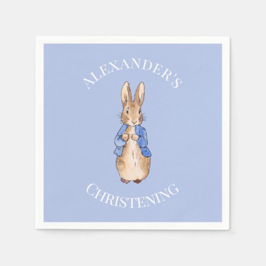 Personalisieren Sie Peter das Kaninchen Christenin Serviette (Vorderseite)