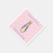 Personalisieren Sie Peter das Kaninchen Christenin Serviette (Ecke)