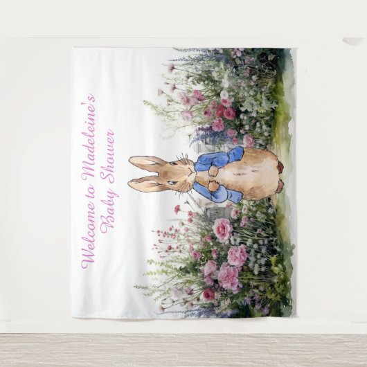 Personalisieren Sie Peter das Kaninchen in der Gar Wandteppich (Vorderseite)