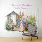 Personalisieren Sie Peter das Kaninchen in der Gar Wandteppich (Beispiel (Horizontal))