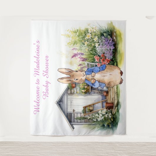 Personalisieren Sie Peter das Kaninchen in der Gar Wandteppich (Vorderseite)