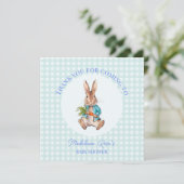 Personalisieren Sie Peter das Kaninchen mit Karott Dankeskarte (Stehend Vorderseite)