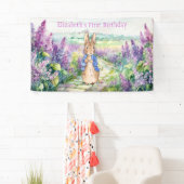 Personalisieren Sie Peter das Kaninchen mit Lila Banner (Insitu)