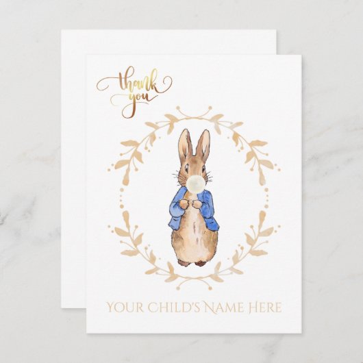 Personalisieren Sie Peter den Rabbit zum ersten Ge (Vorne/Hinten)