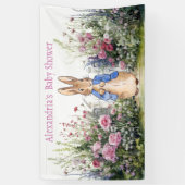 Personalisieren Sie Peter die Kaninchen Baby Dusch Banner (Vertikal)
