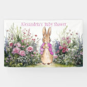 Personalisieren Sie Peter die Kaninchen Baby Dusch Banner (Horizontal)