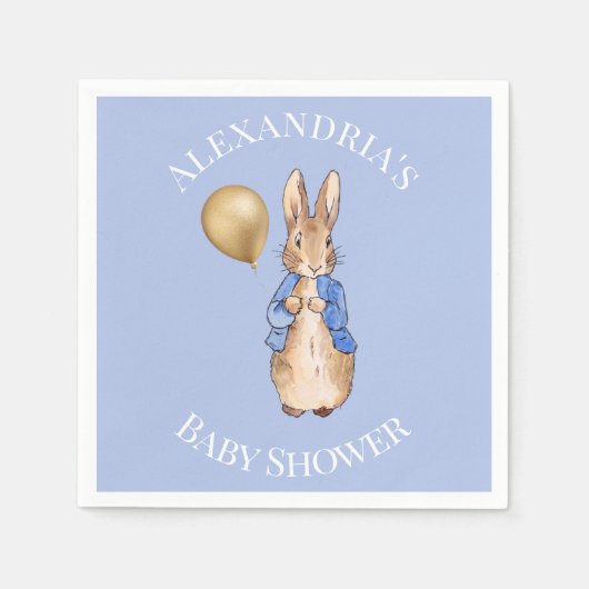 Personalisieren Sie Peter die Kaninchen Baby Dusch Serviette (Vorderseite)