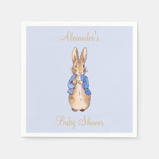 Personalisieren Sie Peter die Rabbit Baby Dusche N Serviette (Vorderseite)