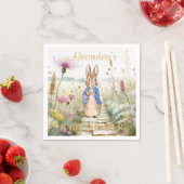 Personalisieren Sie Peter die Rabbit Baby Dusche N Serviette (Beispiel)