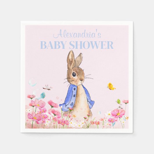 Personalisieren Sie Peter die Rabbit Baby Dusche N Serviette (Vorderseite)
