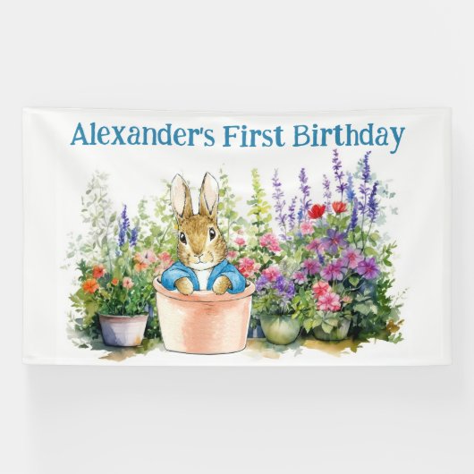Personalisieren Sie Peter in einem Topf Erste Gebu Banner (Horizontal)