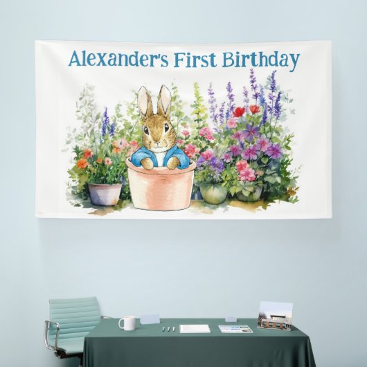 Personalisieren Sie Peter in einem Topf Erste Gebu Banner (Messe)