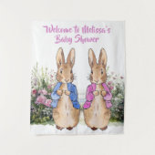 Personalisieren Sie Peter Kaninchen und Flopsy Bab Wandteppich (Vorderseite)