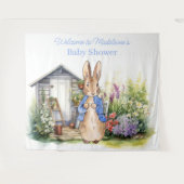 Personalisieren Sie Peter mit der Kaninchendusche Wandteppich (Vorderseite (Horizontal))