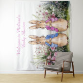 Personalisieren Sie Peter und Flopsy Baby Dusche E Wandteppich (Beispiel)