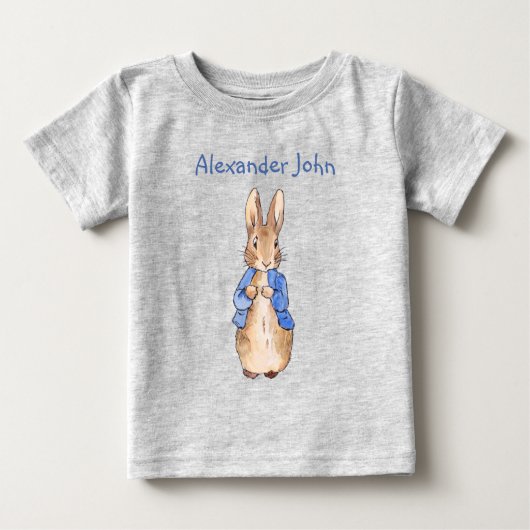 Personalisieren Sie Peter vom Kaninchen Baby T-shirt (Vorderseite)