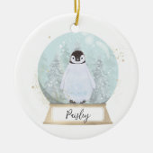 Personalisieren Sie Pinguin Weihnachten Keramik Ornament (Vorne)
