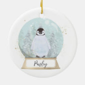 Personalisieren Sie Pinguin Weihnachten Keramik Ornament (Hinten)