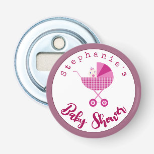 Personalisieren Sie Pink Carriage Baby Dusche Gefa Flaschenöffner