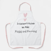 Personalisieren Sie pink Heart Messages Erinnerung Schürze (Vorderseite)