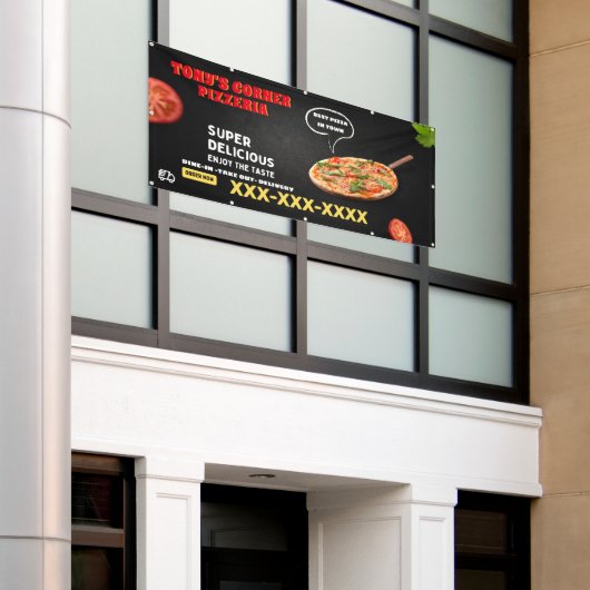 Personalisieren Sie Pizza Shop Großunternehmen Banner (Äußeres Gebäude)