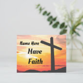 Personalisieren Sie Postcard haben Vertrauen Postkarte (Stehend Vorderseite)