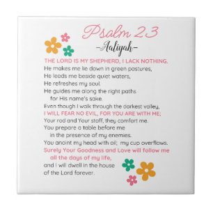Personalisieren Sie Psalm 23-NIV Bibelbibliotheken Fliese
