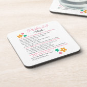 Personalisieren Sie Psalm 23-NIV Bibelbibliotheken Getränkeuntersetzer (Linke Seite)