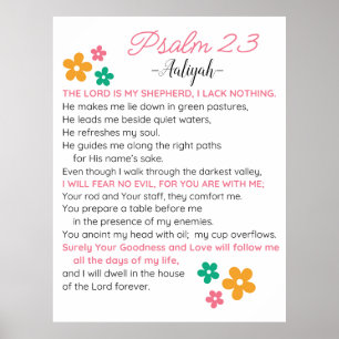 Personalisieren Sie Psalm 23-NIV Bibelbibliotheken Poster