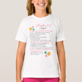 Personalisieren Sie Psalm 23-NIV Bibelbibliotheken T-Shirt (Vorderseite)