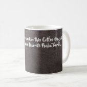 Personalisieren Sie Psalm Verse Christlich Metal C Kaffeetasse (VorderseiteRechts)