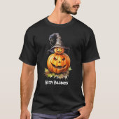 Personalisieren Sie Pumpkin glücklichen Halloween  T-Shirt (Vorderseite)
