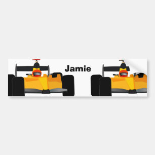 Personalisieren Sie Race Car Geburtstagsparty Gesc Autoaufkleber