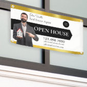 Personalisieren Sie Real Anwesen Agent Open House  Banner (Äußeres Gebäude)