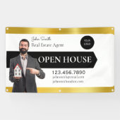 Personalisieren Sie Real Anwesen Agent Open House Banner (Horizontal)