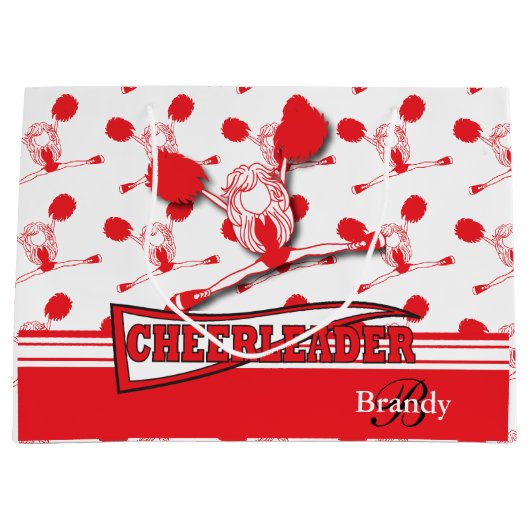 Personalisieren Sie Red Cheerleader Große Geschenktüte (Vorderseite)