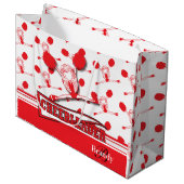 Personalisieren Sie Red Cheerleader Große Geschenktüte (Vorderseite Schrägansicht)
