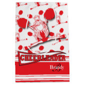 Personalisieren Sie Red Cheerleader Mittlere Geschenktüte (Vorderseite)