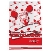 Personalisieren Sie Red Cheerleader Mittlere Geschenktüte (Rückseite)