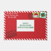 Personalisieren Sie Red Santa Letter Christmas Fußmatte (Vorderseite)