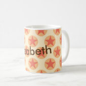 Personalisieren Sie Red Star Pattern durch Schaufe Kaffeetasse (VorderseiteRechts)