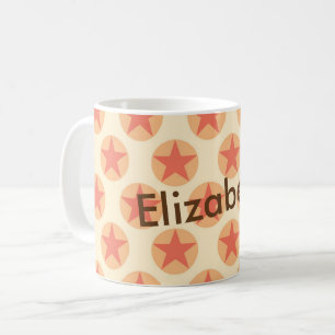Personalisieren Sie Red Star Pattern durch Schaufe Kaffeetasse