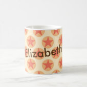 Personalisieren Sie Red Star Pattern durch Schaufe Kaffeetasse (Mittel)