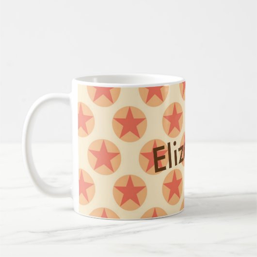 Personalisieren Sie Red Star Pattern durch Schaufe Kaffeetasse (Links)