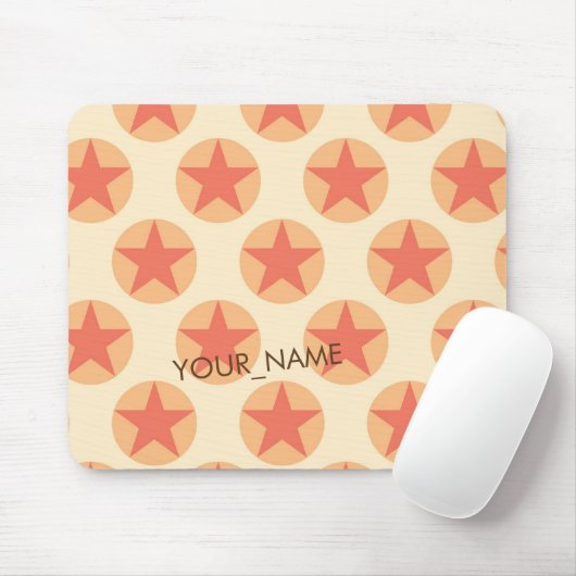 Personalisieren Sie Red Star Pattern durch Schaufe Mousepad (Mit Mouse)