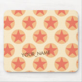 Personalisieren Sie Red Star Pattern durch Schaufe Mousepad (Vorne)