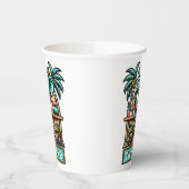 Personalisieren Sie Retro Elephant Tiki Bar Pappbecher (Links)