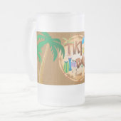 Personalisieren Sie Retro Tiki Bar Party Mattglas Bierglas (Vorderseite Links)